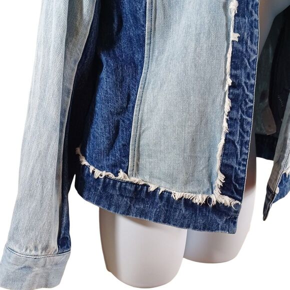 Relativity S Denim Beaded Floral Jacket Boho Beadwork Festival Hippie Western - Picture 5 of 8